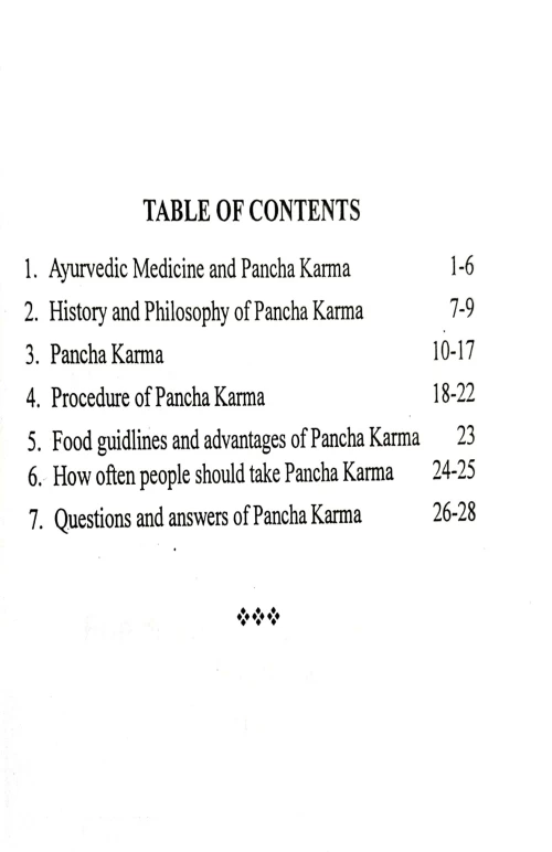 Panchakarma ( Pure Medical Term)